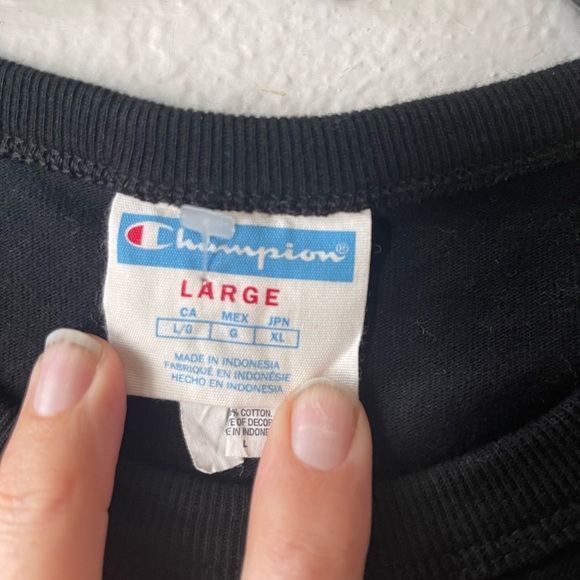 Champion Men's Metallic Running Man T-Shirt - Black/Gold sz Large - Picture 3 of 5